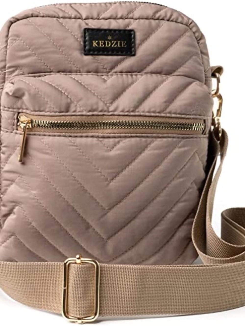 NWOT Kedzie Quilted Crossbody Bag - Taupe/Beige